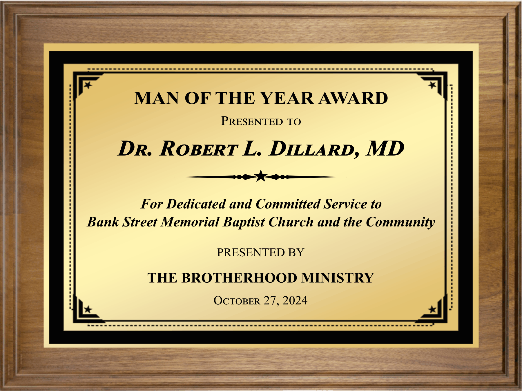 Solid Walnut Plaque