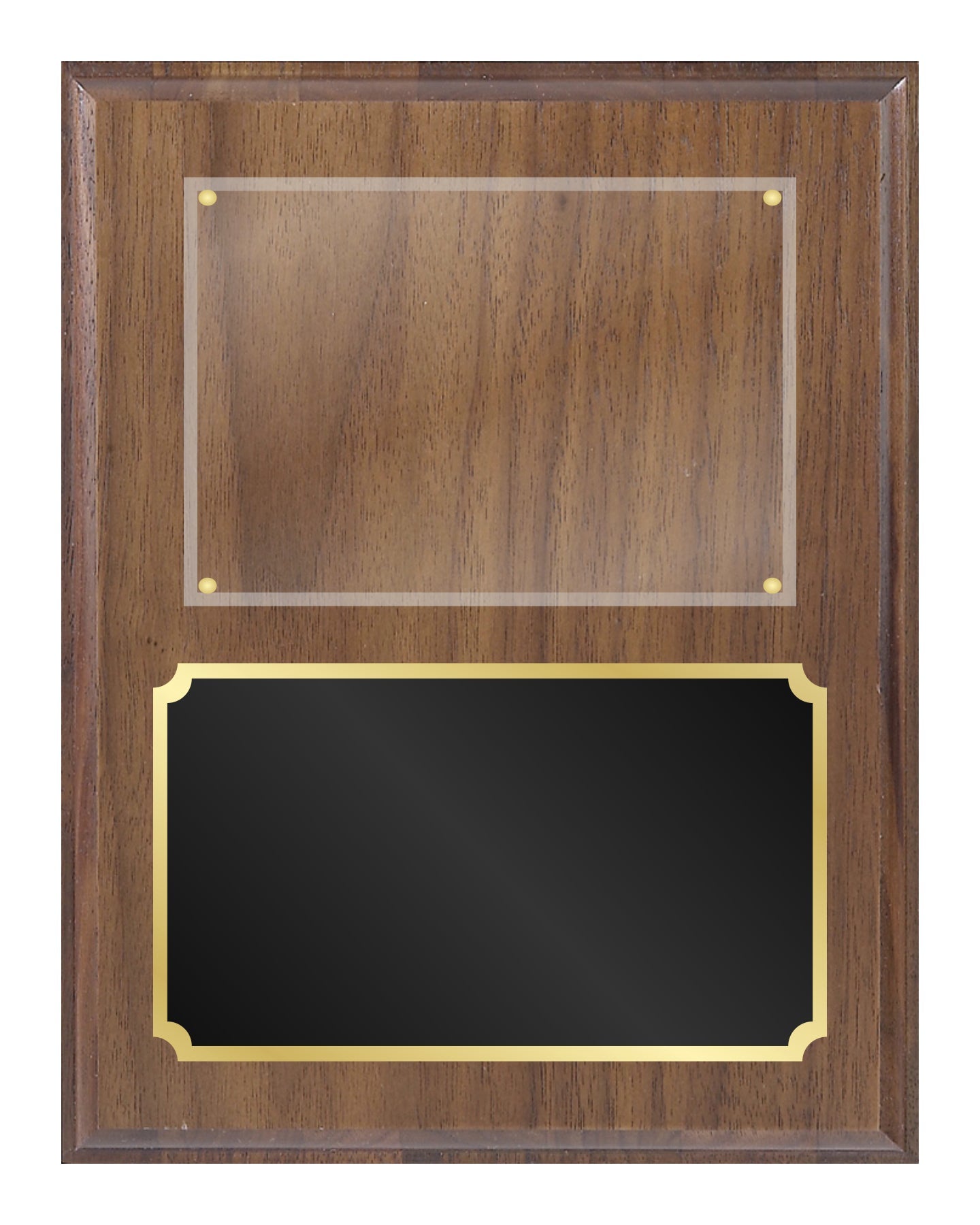 Walnut Plaque With Photo Plexi Mount