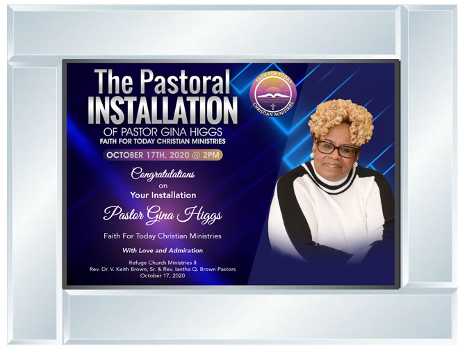 Beveled Glass Plaque