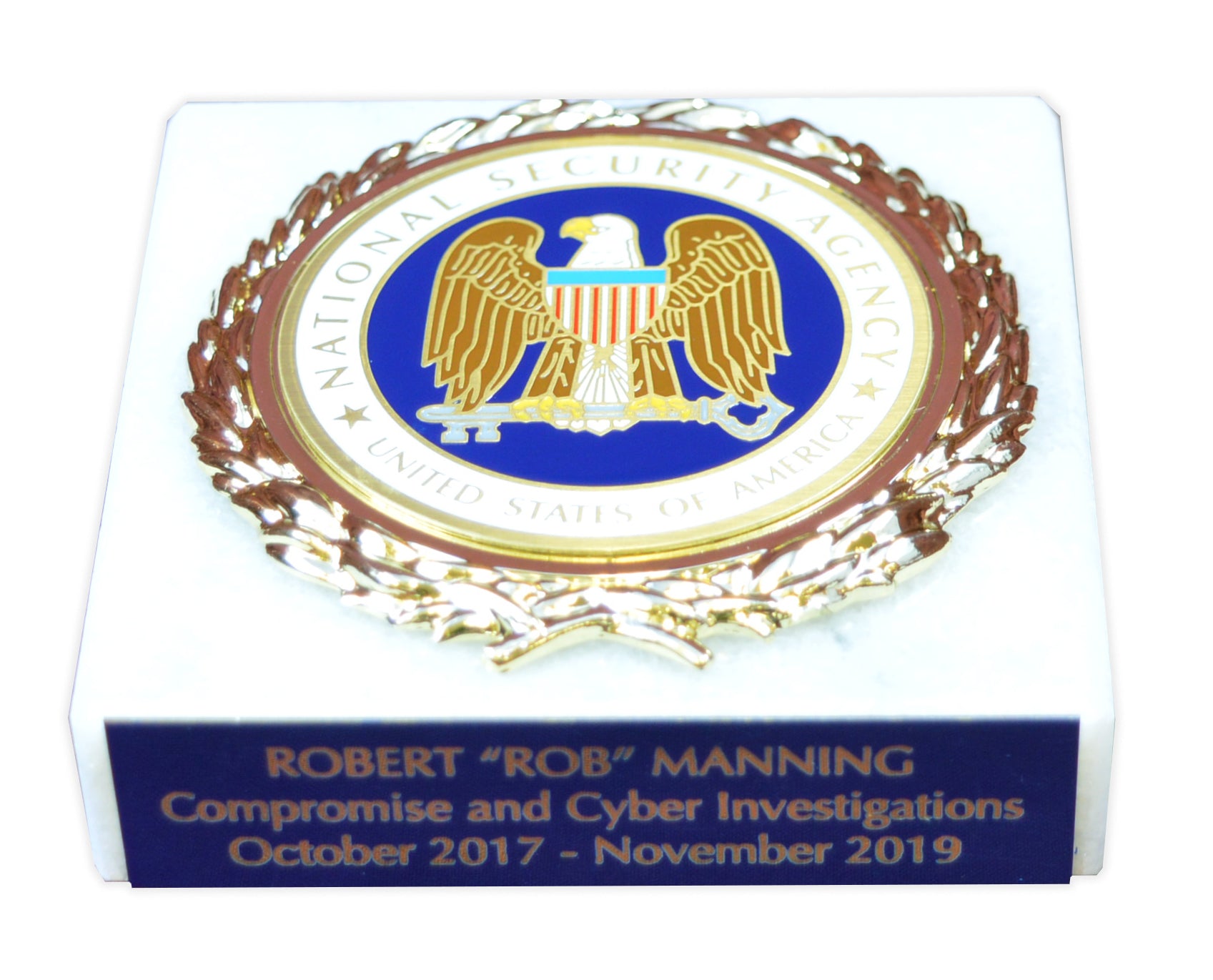 3 X 3 Marble Paperweight