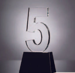 Years Of Service In Black And Clear Crystal