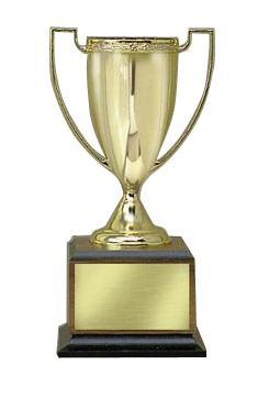 Traditional Metal Cup On Walnut Base