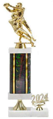 Rectangular Column Trophy with Marble Caps, Choice of Figure and Trim