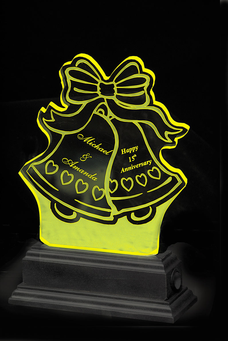 Bells Shaped Allolight In Yellow 10"