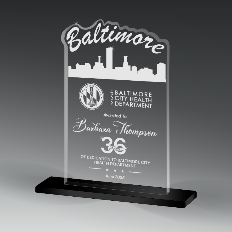 Custom Shaped Acrylics On Acrylic Base