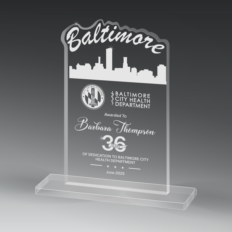 Custom Shaped Acrylics On Acrylic Base