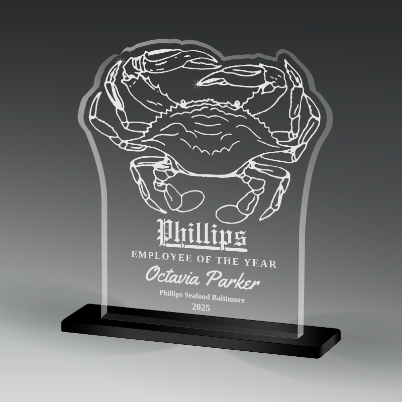 Custom Shaped Acrylics On Acrylic Base