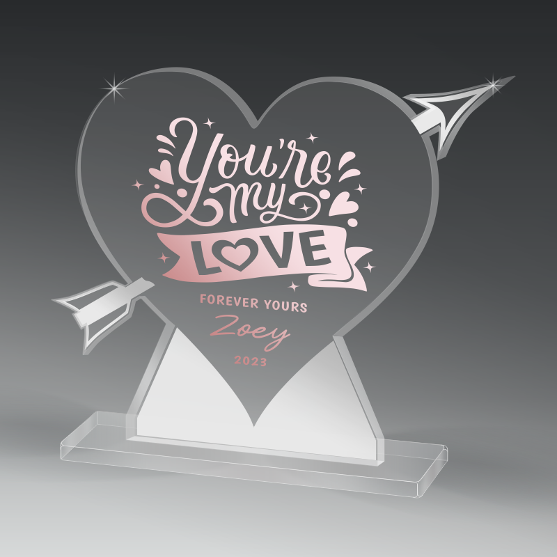 Custom Shaped Acrylics On Acrylic Base