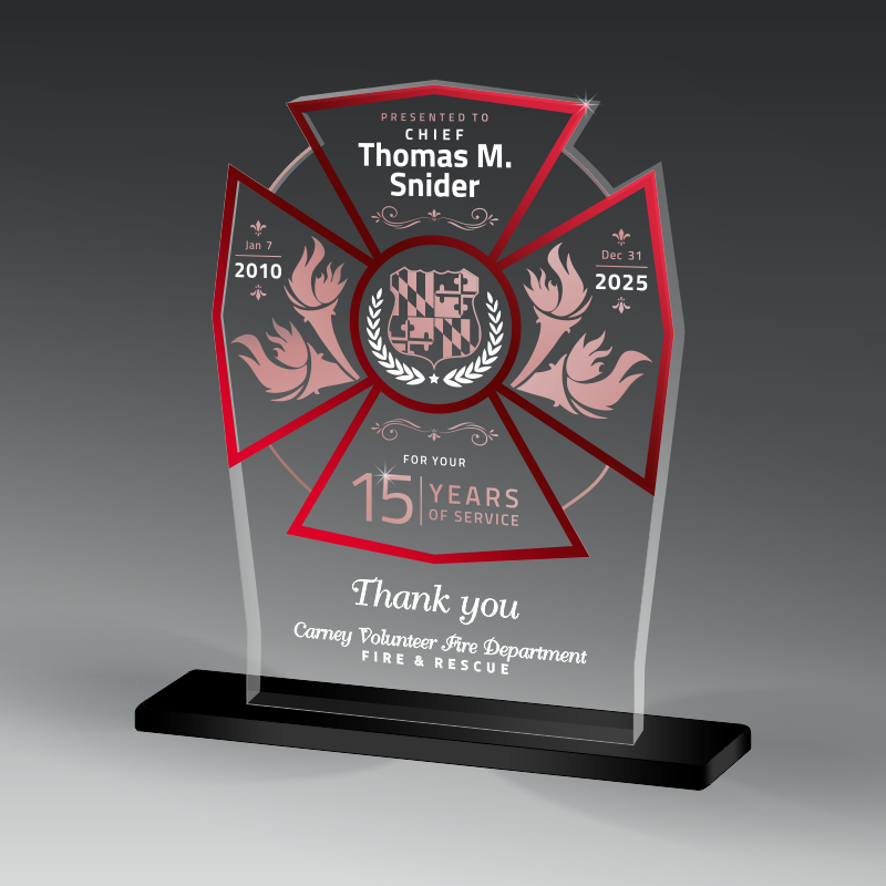 Custom Shaped Acrylics On Acrylic Base