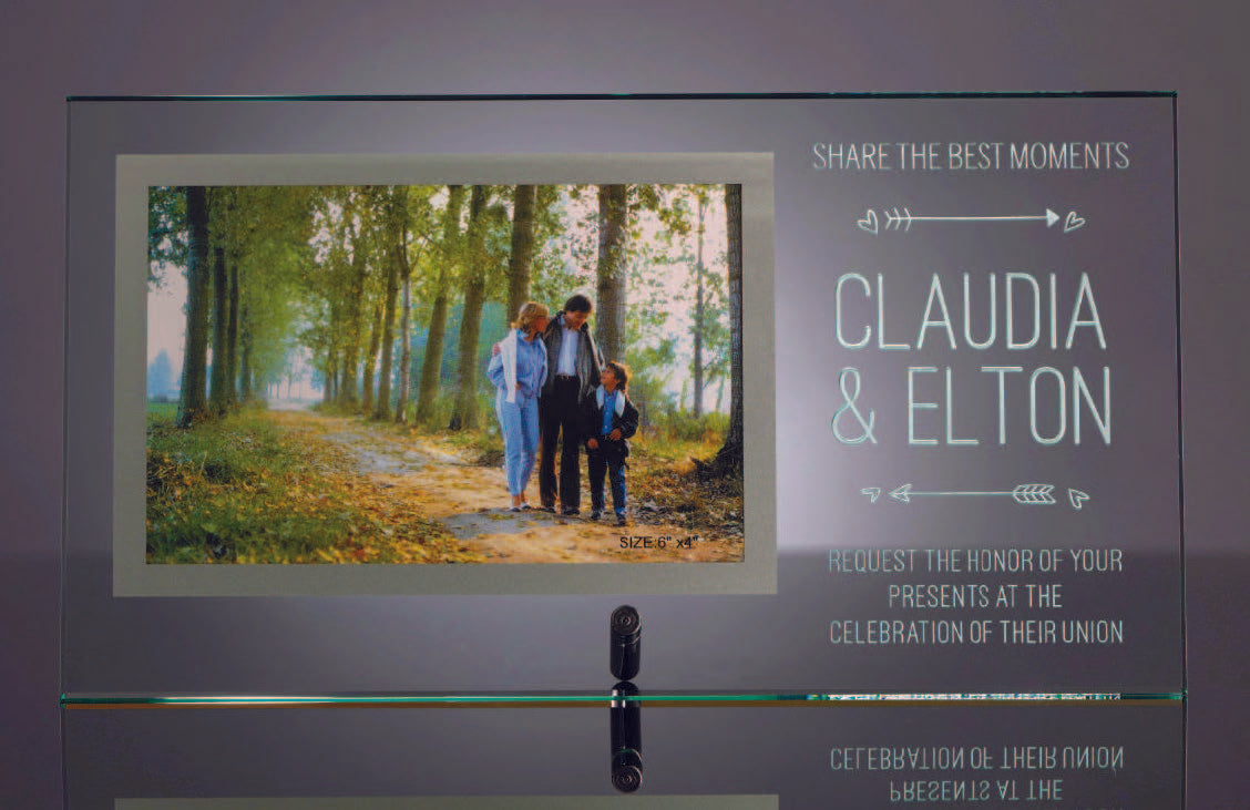 Clear Glass Frame With Pin