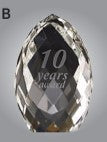 Art Glass Miniature Faceted Clear Crystal Egg