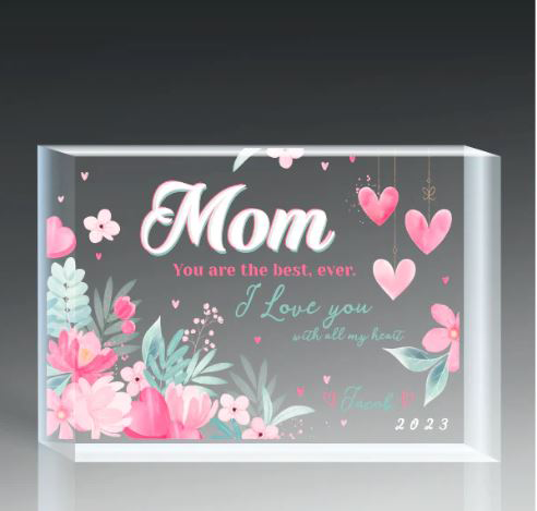 ACRYLIC BLOCK, STRAIGHT CUT, NO BEVEL