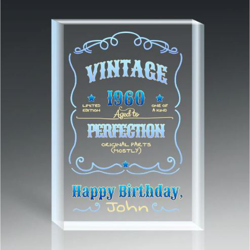 ACRYLIC BLOCK, STRAIGHT CUT, NO BEVEL