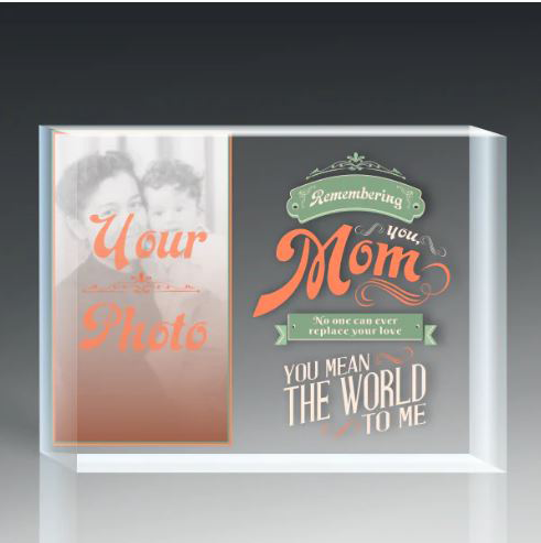 ACRYLIC BLOCK, STRAIGHT CUT, NO BEVEL