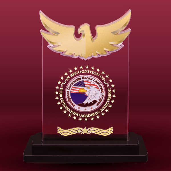 Eagle Acrylic Coin Display on Base