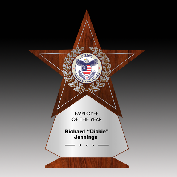 Freestanding Star Shaped Acrylic