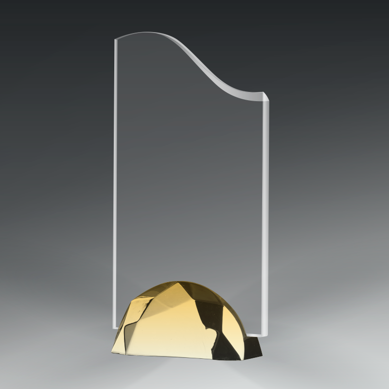 Acrylic Wave in Metal Base