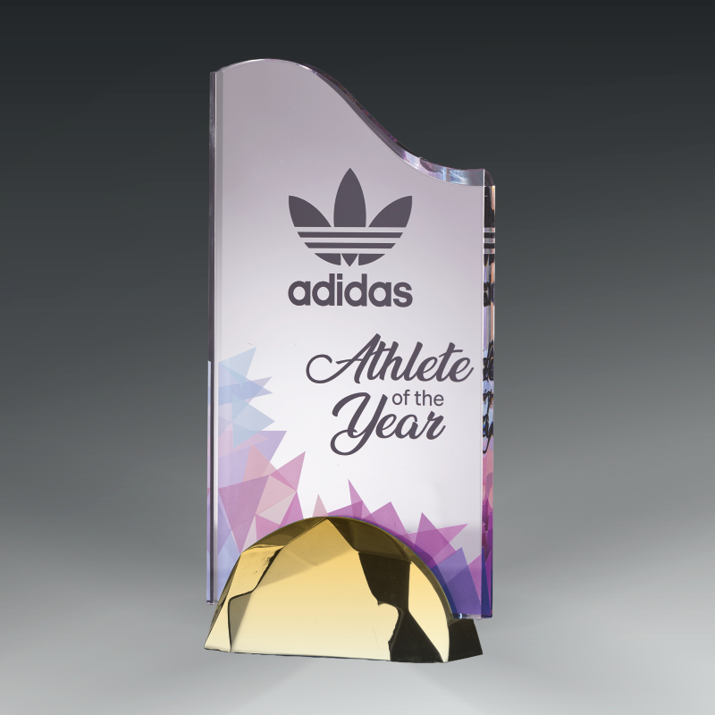 Acrylic Wave in Metal Base