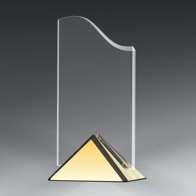 Acrylic Wave in Metal Base