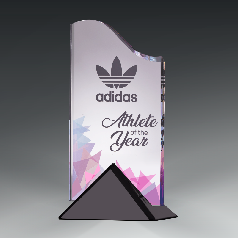 Acrylic Wave in Metal Base