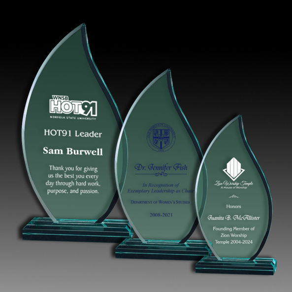 Flame Acrylic Award On Acrylic Base