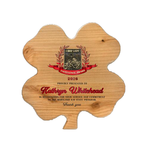 9 3/4" X 10 1/4" Alder Clover Plaque
