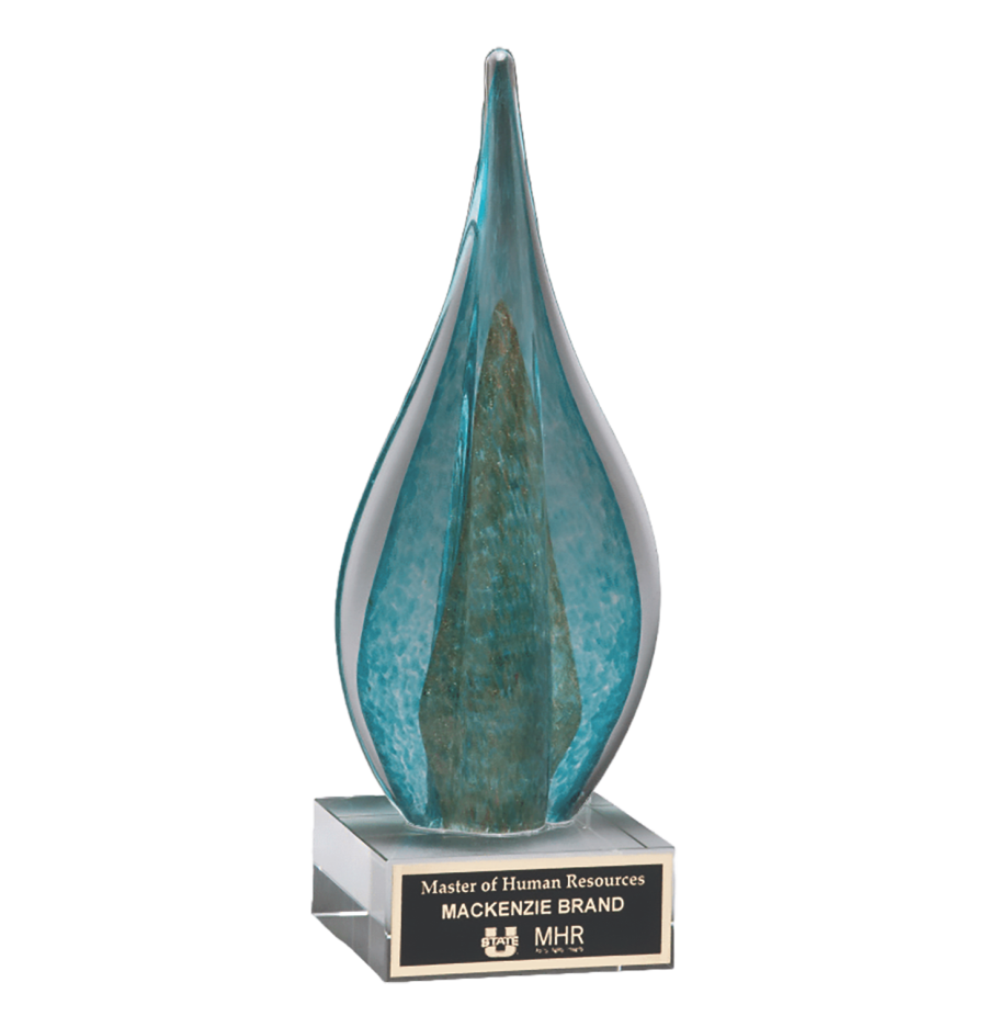 Flame Shaped Art Glass Award