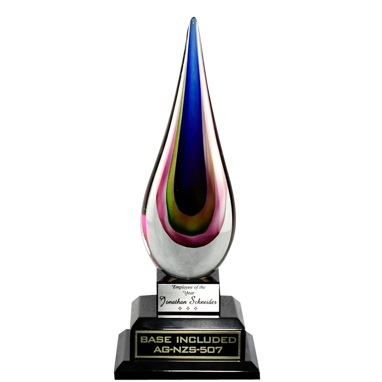 Rainbow Flame Teardrop