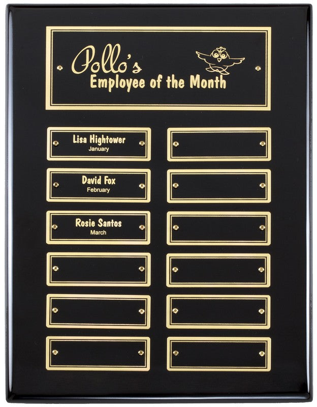 Perpetual Ebony Piano Finish Plaque