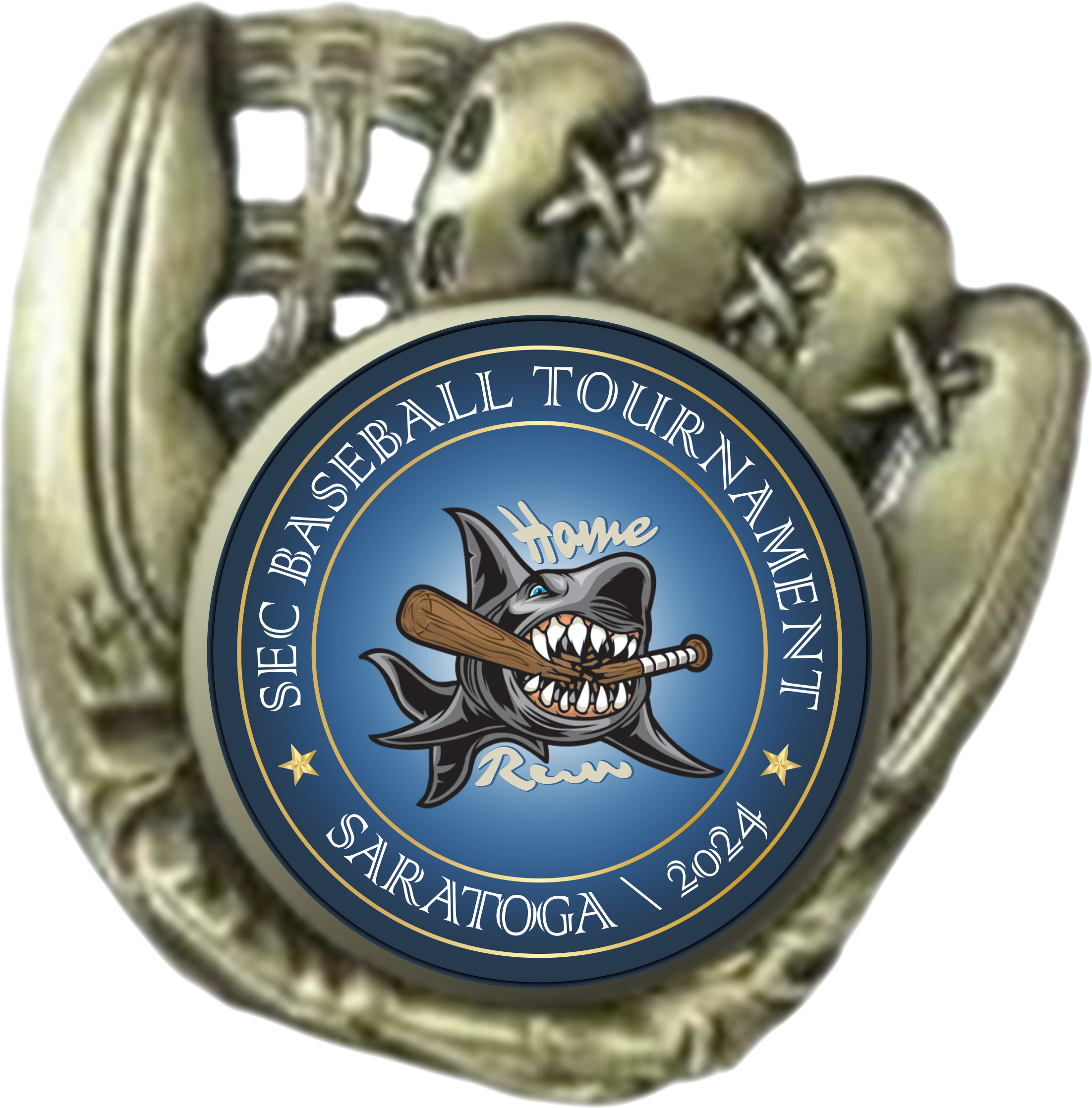 Medal/Pin Baseball W/1.25" Lnsert Area/Ant Brass