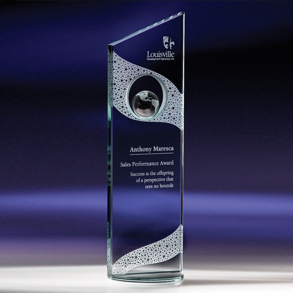 Perspective Jade Crystal Globe Award