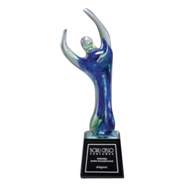 14" Celebration Art Glass