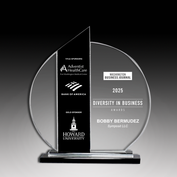 Black Accent Circular Crystal