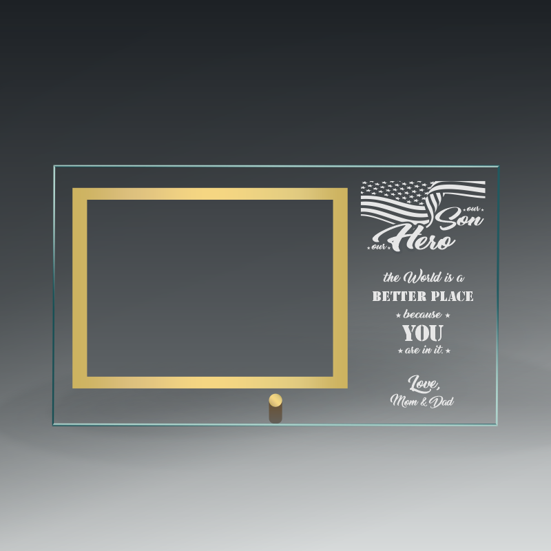 Clear Glass Frame With Pin