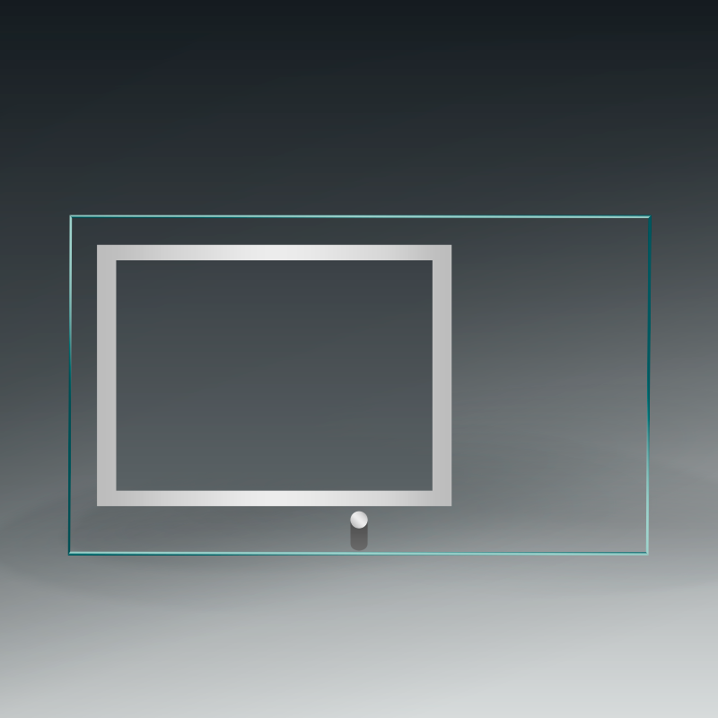 Clear Glass Frame With Pin