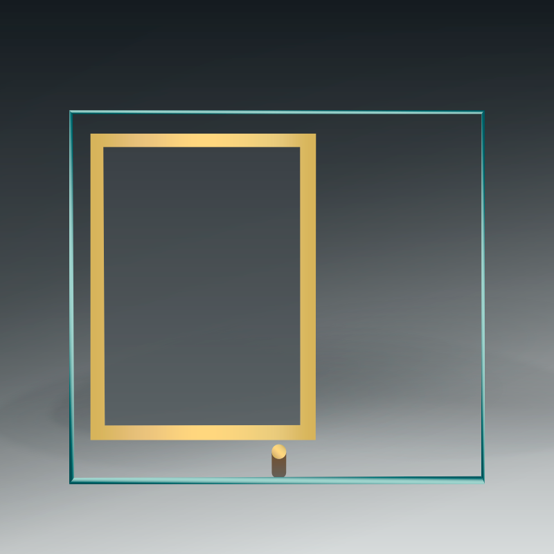 Clear Glass Frame With Pin