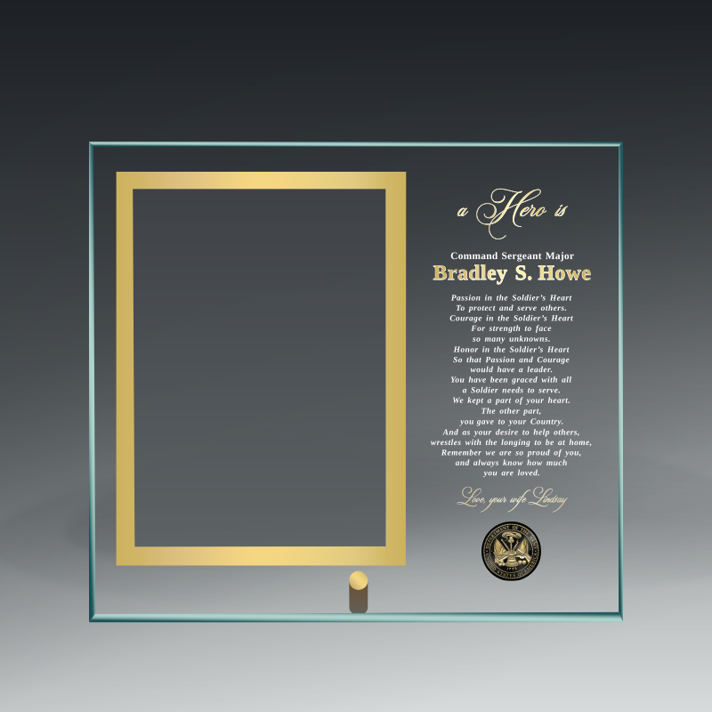 Clear Glass Frame With Pin