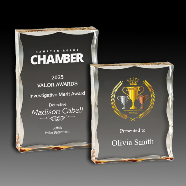 Scalloped Edge Acrylic Award