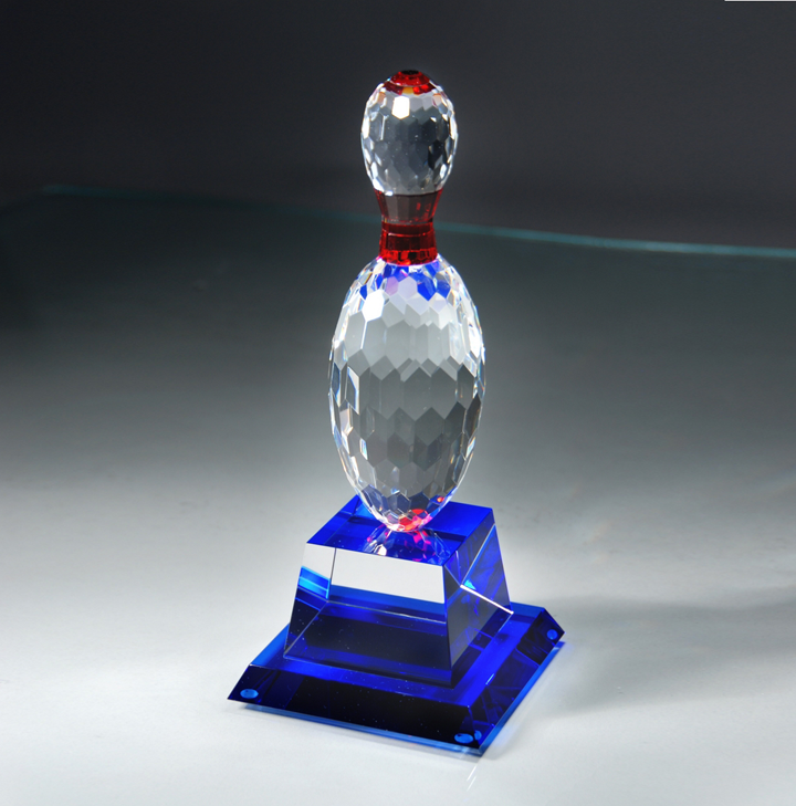 Crystal Bowling Trophy 10"
