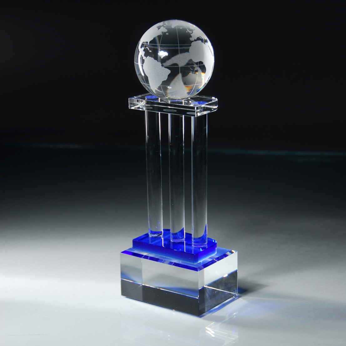 Crystal Globe On Pillars