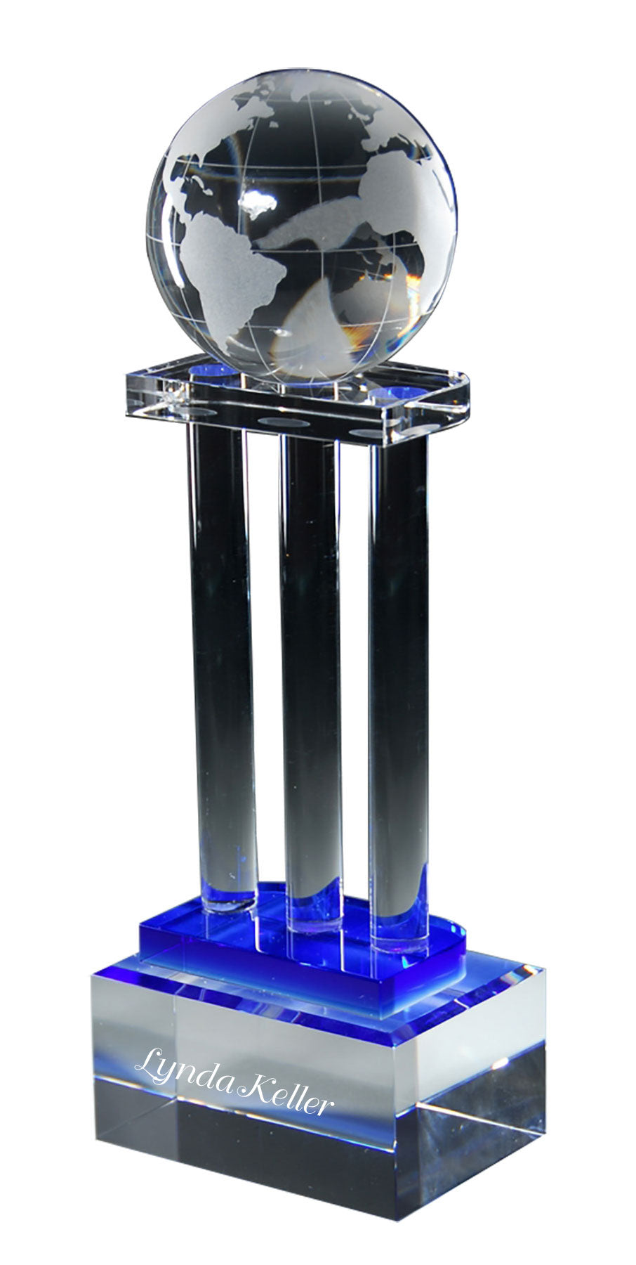 Crystal Globe On Pillars