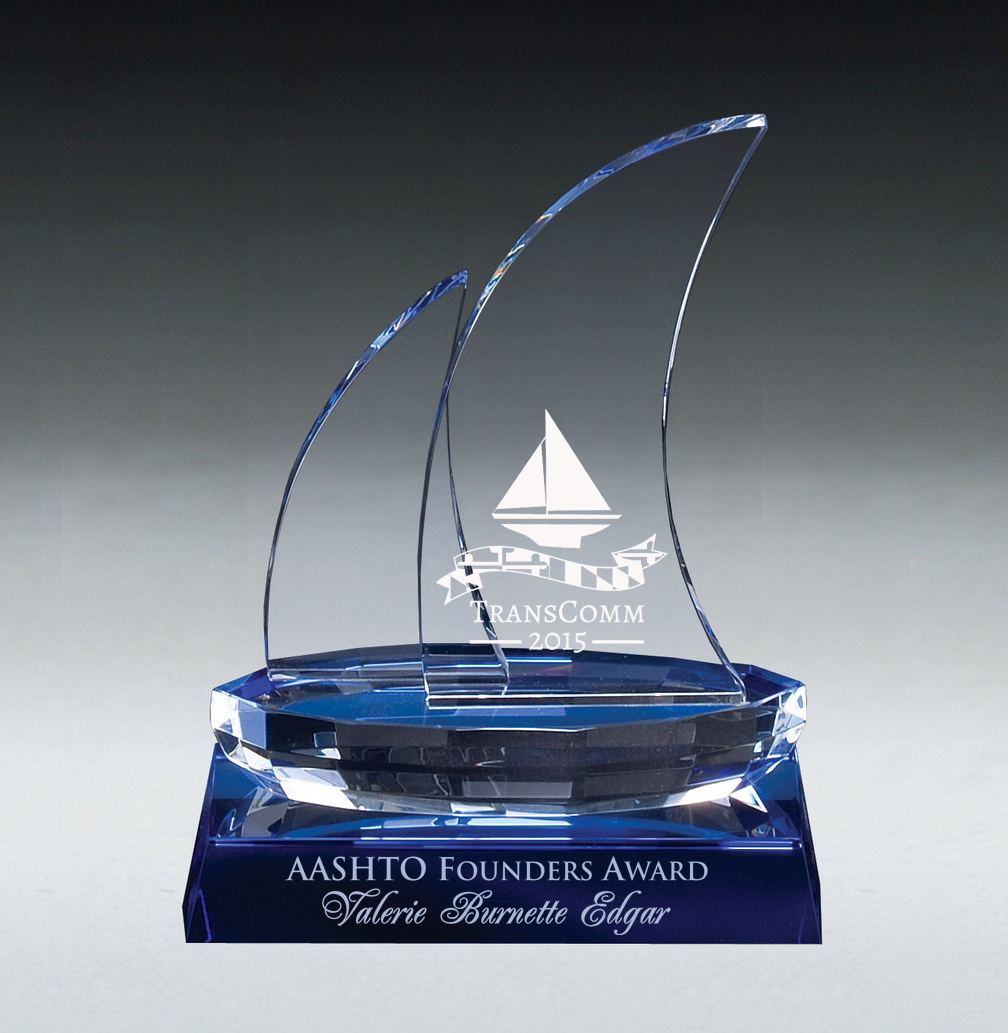 Sailboat- Blue Base - 7.5"