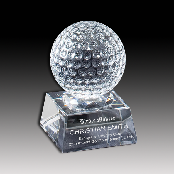 Crystal Golf Ball Award