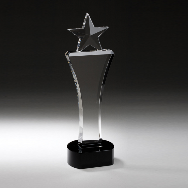 Star Tower On Black Base - 11"