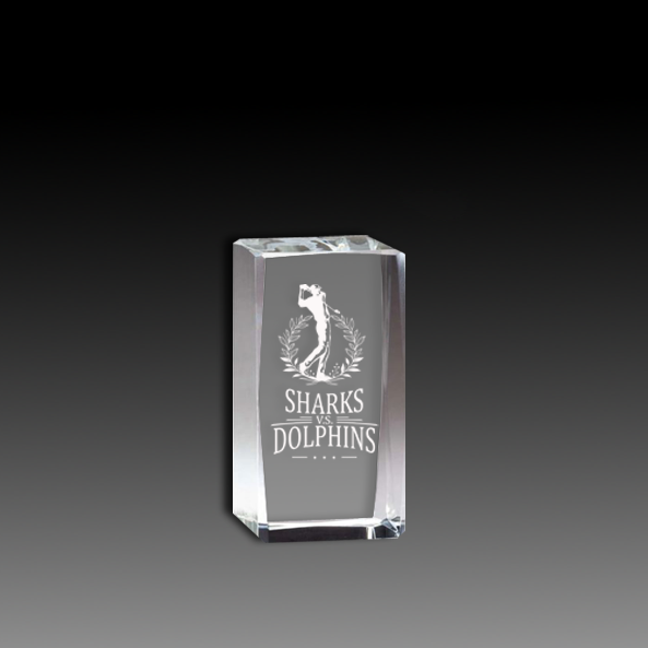 Crystal Block Award Without Base