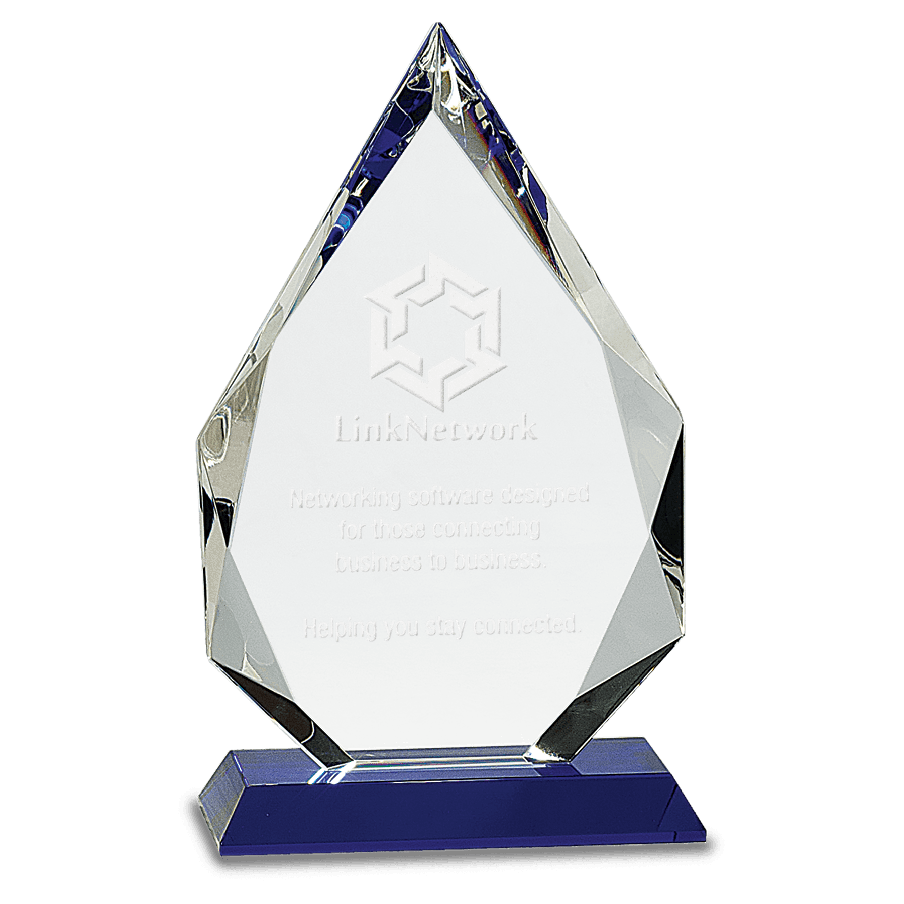 Diamond Crystal On Blue Pedestal Base