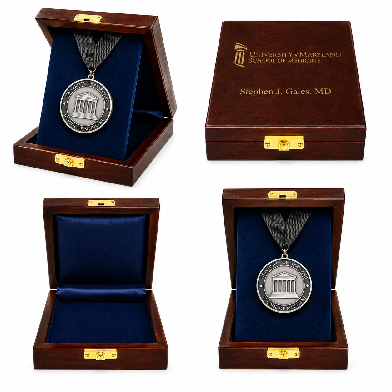 6"x8" Solid Cherry Medallion Display Case