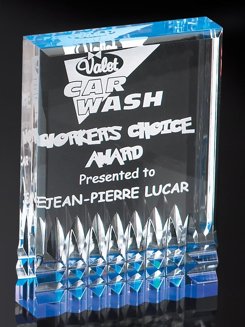 Blue Reflective Acrylic Award