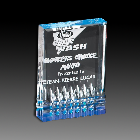 Blue Reflective Acrylic Award