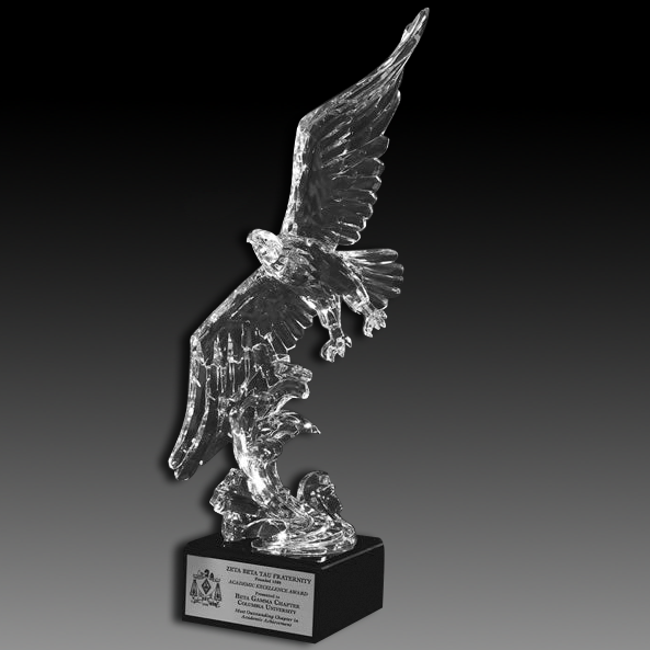 Soaring Acrylic Eagle On Marble Base